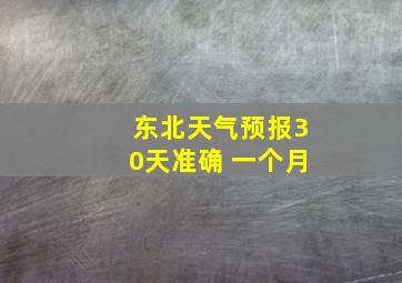 东北天气预报30天准确 一个月